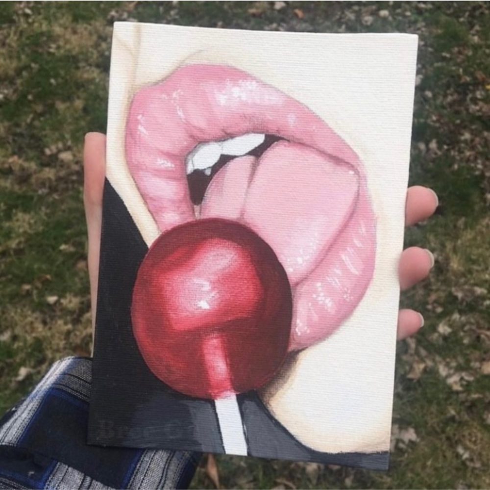 NEW ORIGINAL "SUCKER" LIP ART PRINT